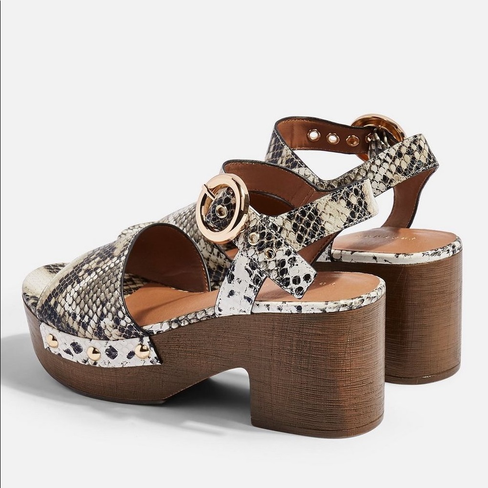 Topshop DINKY snake print clog sandal